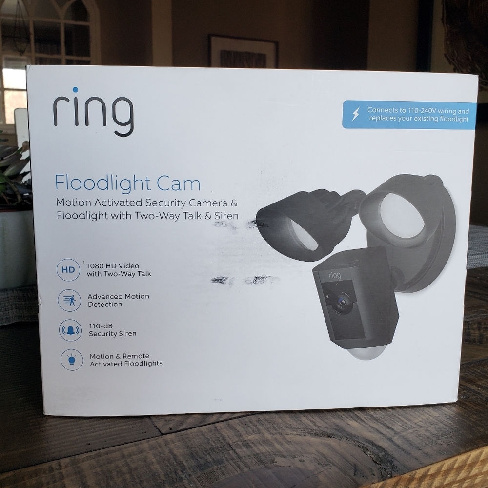 ring Security Floodlight Camera -Black